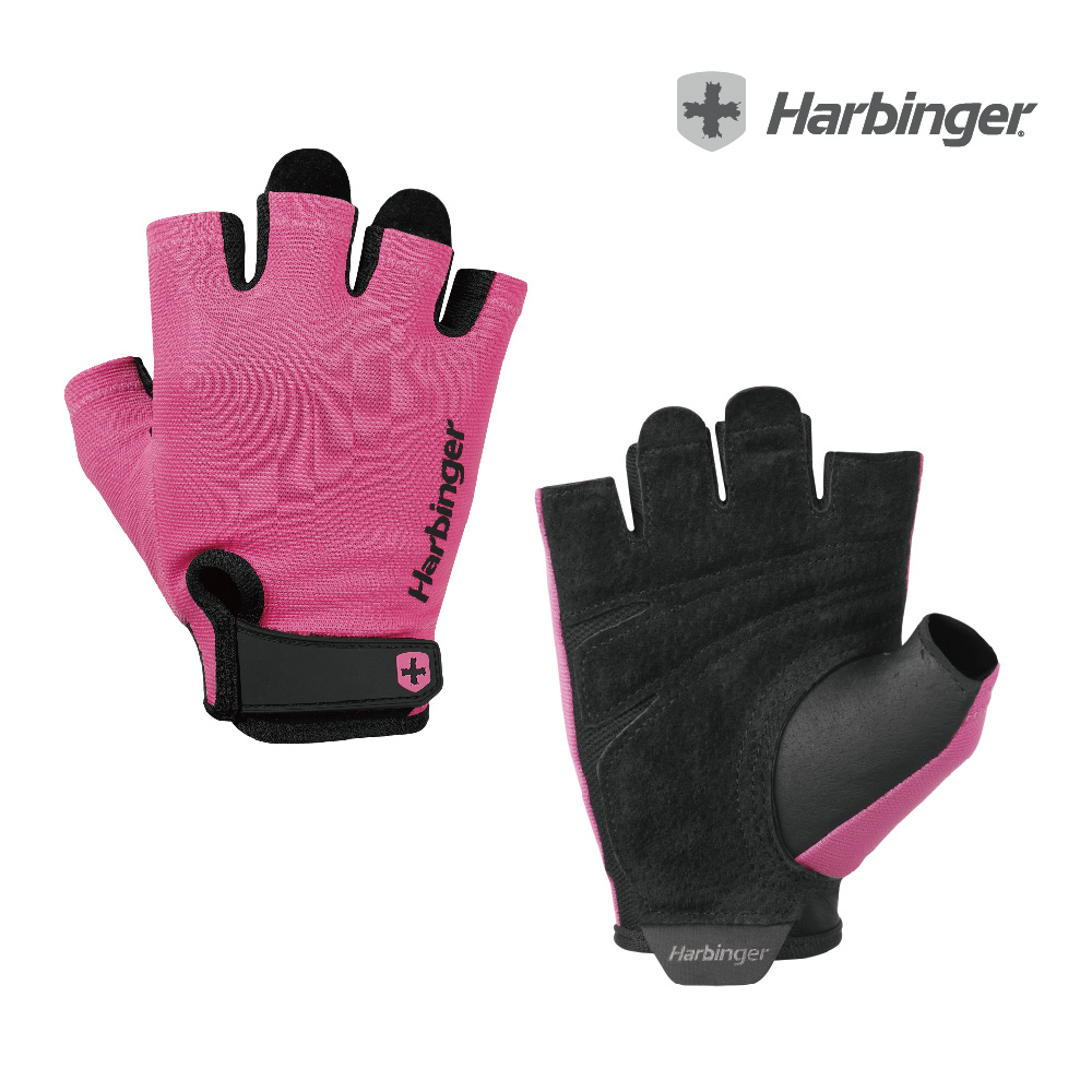 【Harbinger】Power Gloves 2.0 重訓/健身用專業手套-粉紅（總代理公司貨）